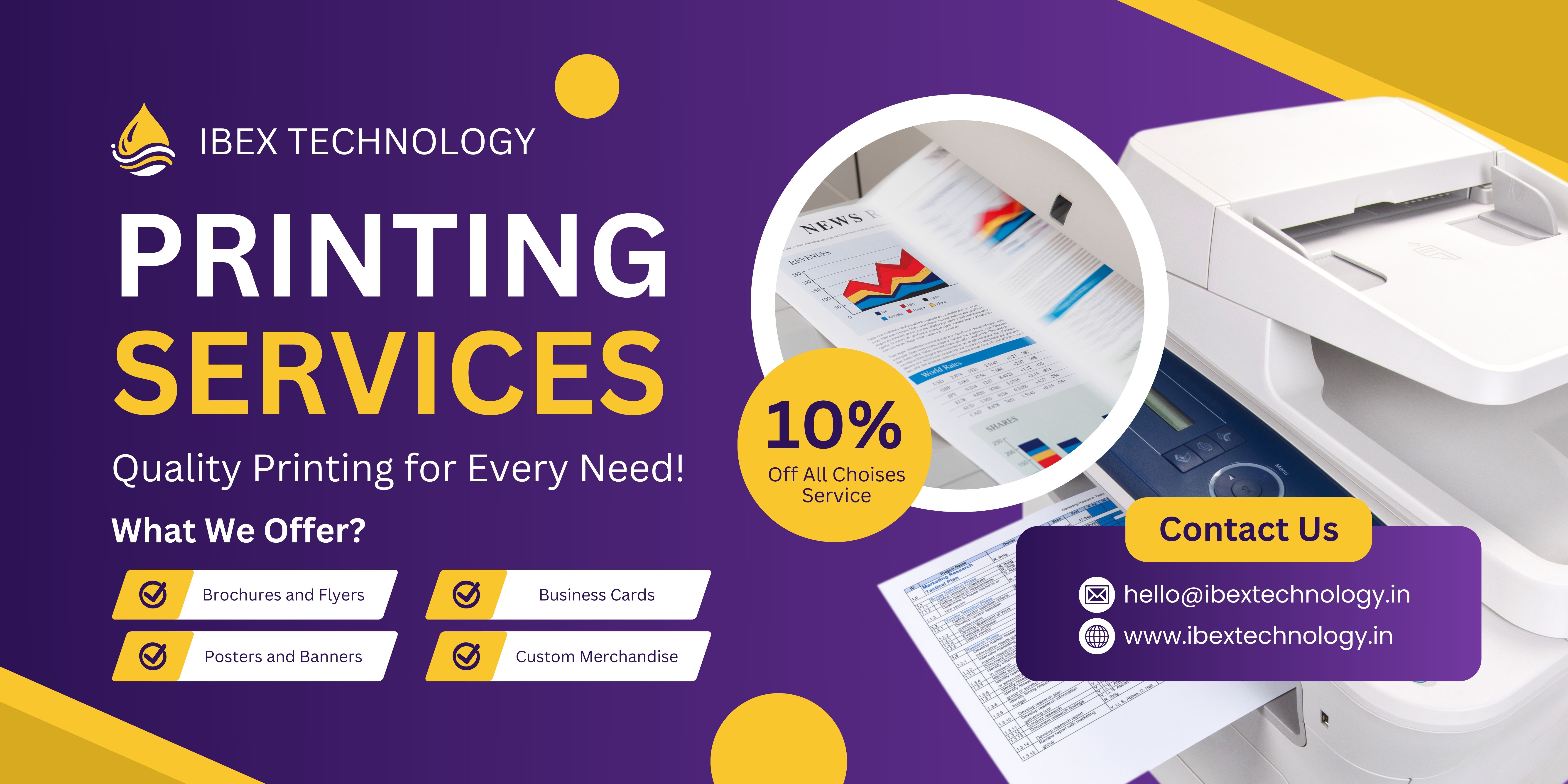 Best Printing Services in Lucknow | Ibex Technology